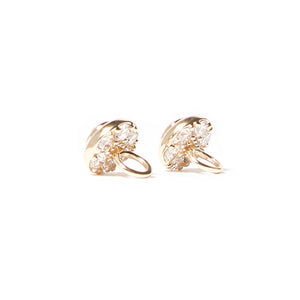 Evolve Hoop Charm Earrings - Diamond