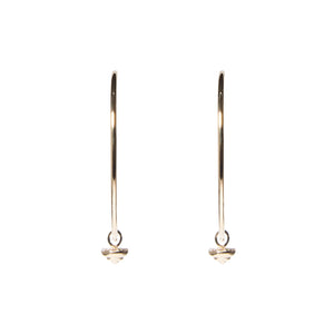 Evolve Hoop Charm Earrings - Diamond