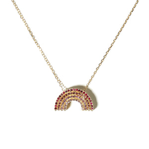 JuJu Rainbow Charm Necklace - Pink Ombre