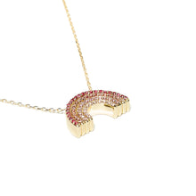 Load image into Gallery viewer, JuJu Rainbow Charm Necklace - Pink Ombre
