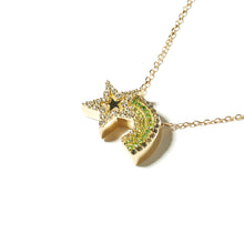 Load image into Gallery viewer, JuJu Shooting Star Charm Necklace - Green
