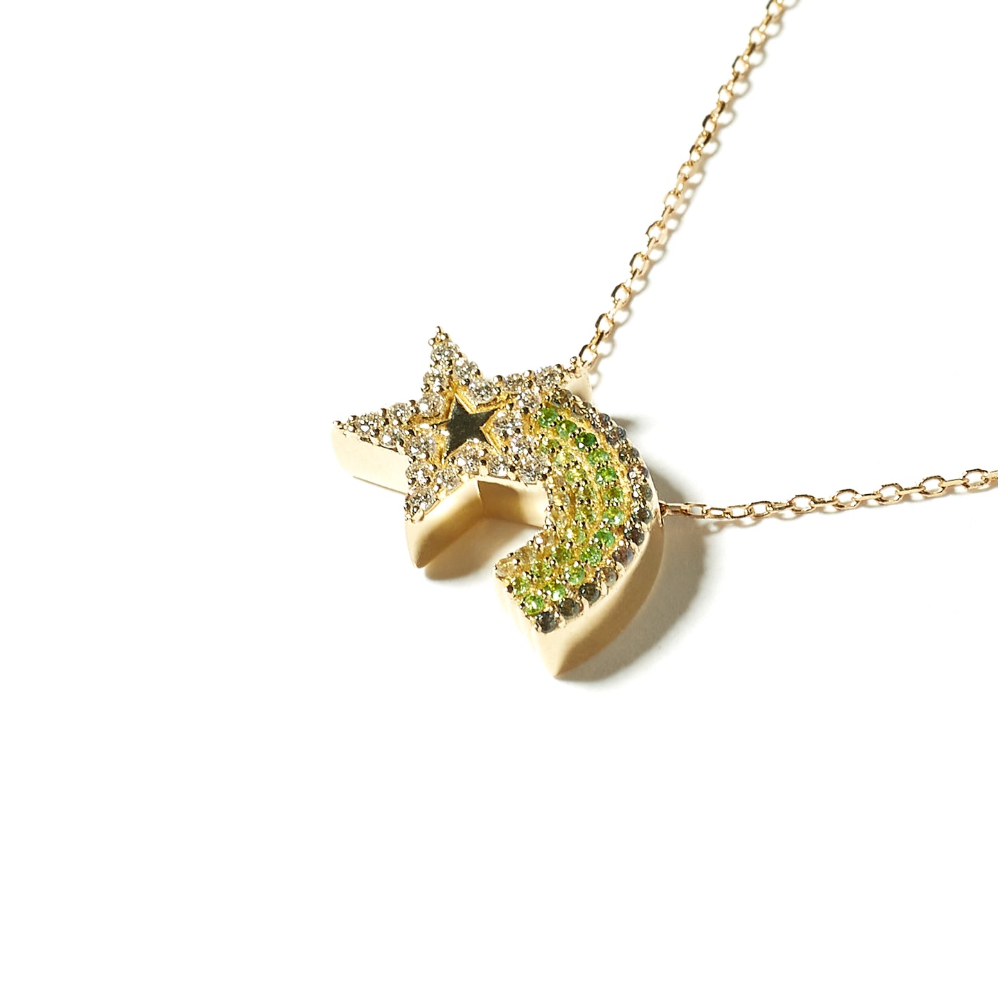 JuJu Shooting Star Charm Necklace - Green