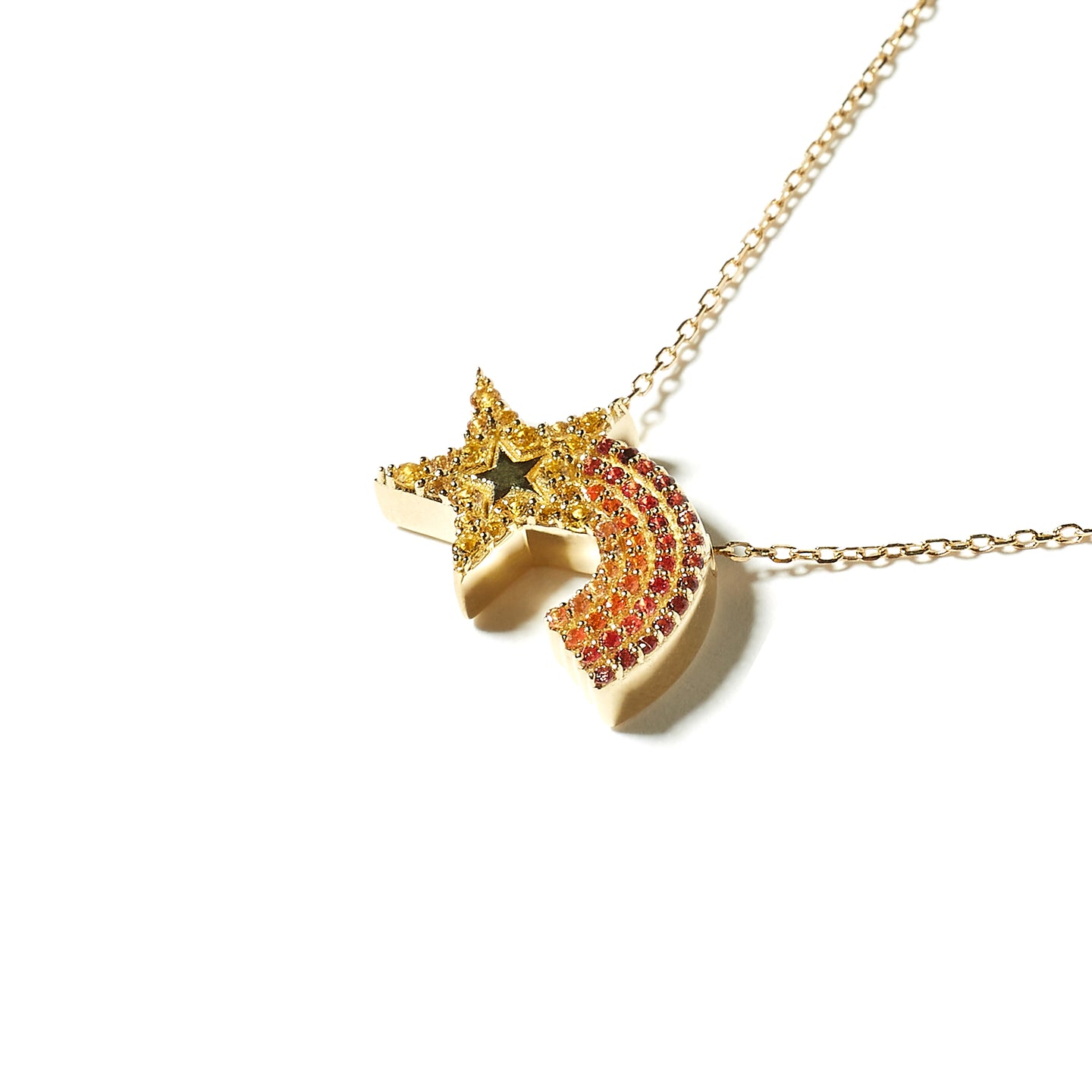 JuJu Shooting Star Charm Necklace - Orange