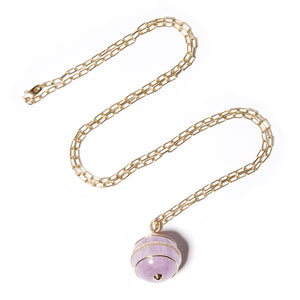 Found Sphere Pendant Necklace - Amethyst