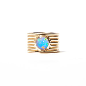 Found Cigar Band Ring - Peruvian Opal