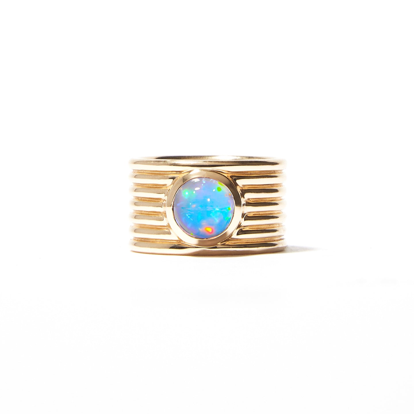 Found Cigar Band Ring - Peruvian Opal