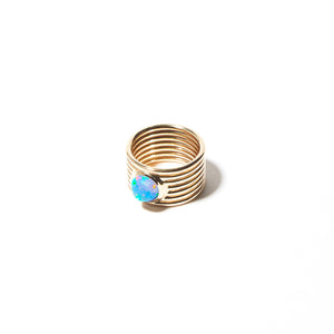 Found Cigar Band Ring - Peruvian Opal