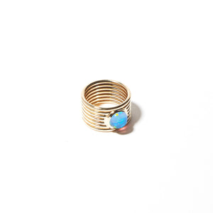 Found Cigar Band Ring - Peruvian Opal