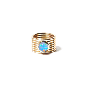 Found Cigar Band Ring - Peruvian Opal
