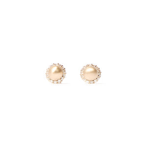 The Crew Dome Mini Stud Earrings - Diamond