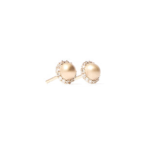 The Crew Dome Mini Stud Earrings - Diamond
