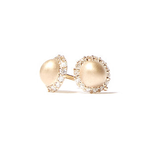 The Crew Dome Mini Stud Earrings - Diamond