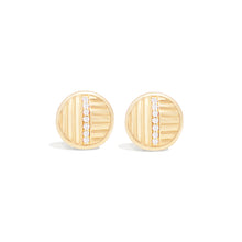 Load image into Gallery viewer, Found Ribbed Stud Earring - Diamond
