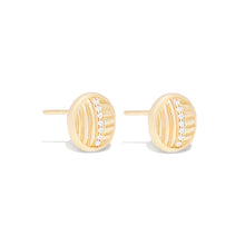 Load image into Gallery viewer, Found Ribbed Stud Earring - Diamond
