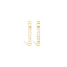 Load image into Gallery viewer, Spark Octagon Hoop Earring - Diamond
