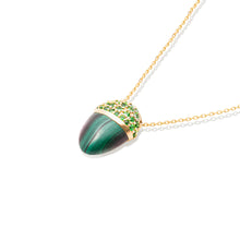 Load image into Gallery viewer, Found Cap Pendant Necklace - Malachite &amp; Tsavorite
