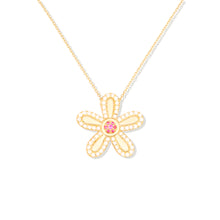 Load image into Gallery viewer, JuJu Flower Charm Necklace - Pink Sapphire
