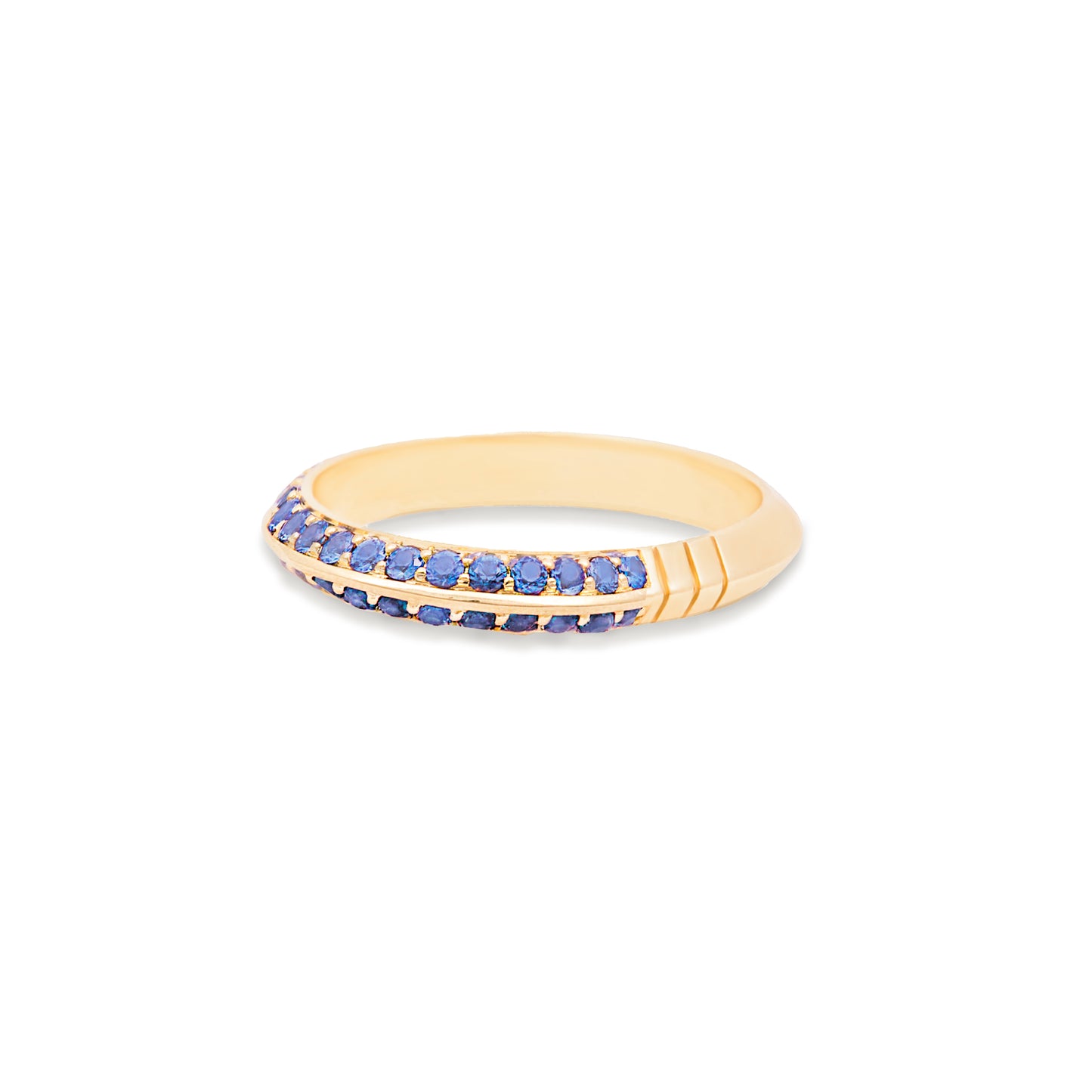 Crew Knife Edge Stacking Ring - Blue Sapphire