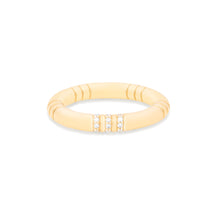 Load image into Gallery viewer, The Crew Stacking Ring - Etched &amp; Diamond
