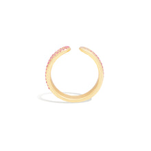 Load image into Gallery viewer, Found Ribbed Open Ring - Pink Sapphire
