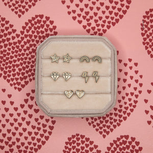 Mini Juju Heart Stud Earrings