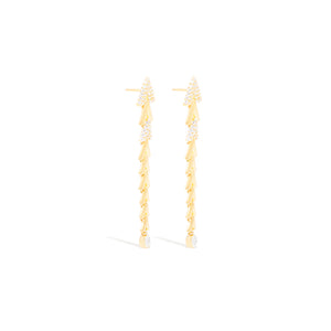 Spark Chevron Link Chandelier Earring - Diamond