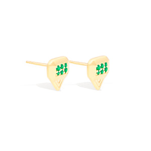 Spark Emerald Cut Stud Earring - Emerald