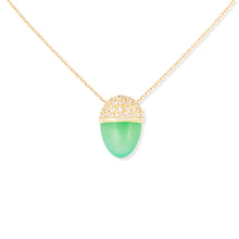 Load image into Gallery viewer, Found Cap Pendant Necklace - Chrysoprase &amp; Diamond
