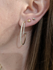 Found Geometric Hoop Earrings - Diamond