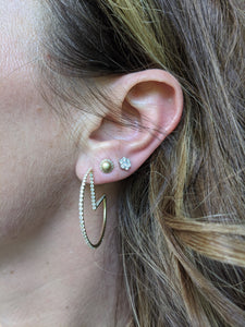Found Geometric Hoop Earrings - Diamond