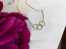 Load image into Gallery viewer, The Crew Triple Circle Necklace - Diamond
