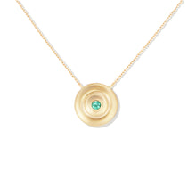 Load image into Gallery viewer, Evolve Small Disk Pendant Necklace - Emerald

