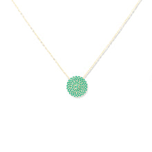Load image into Gallery viewer, Evolve Pave Pendant Necklace - Emerald
