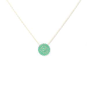 Evolve Pave Pendant Necklace - Emerald