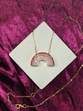 Load image into Gallery viewer, JuJu Rainbow Charm Necklace - Pink Ombre
