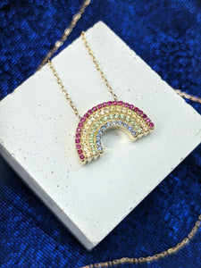 JuJu Rainbow Charm Necklace - Primary Colors