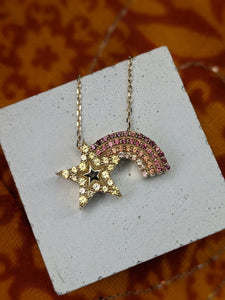 JuJu Shooting Star Charm Necklace - Orange