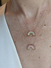 Load image into Gallery viewer, JuJu Rainbow Charm Necklace - Pink Ombre
