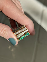 Load image into Gallery viewer, The Edge Tapered Stacking Ring - Emerald

