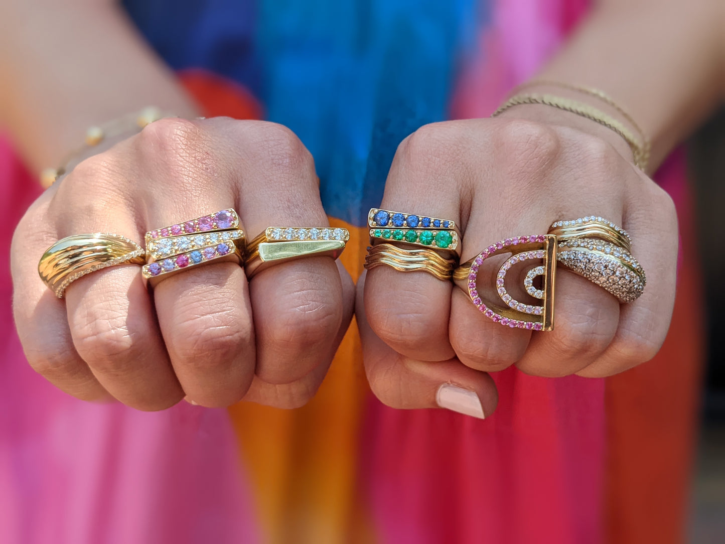 Spark Tapered Stacking Ring - Diamond