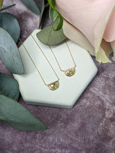 Edge Ferris Wheel Charm Necklace - Diamond