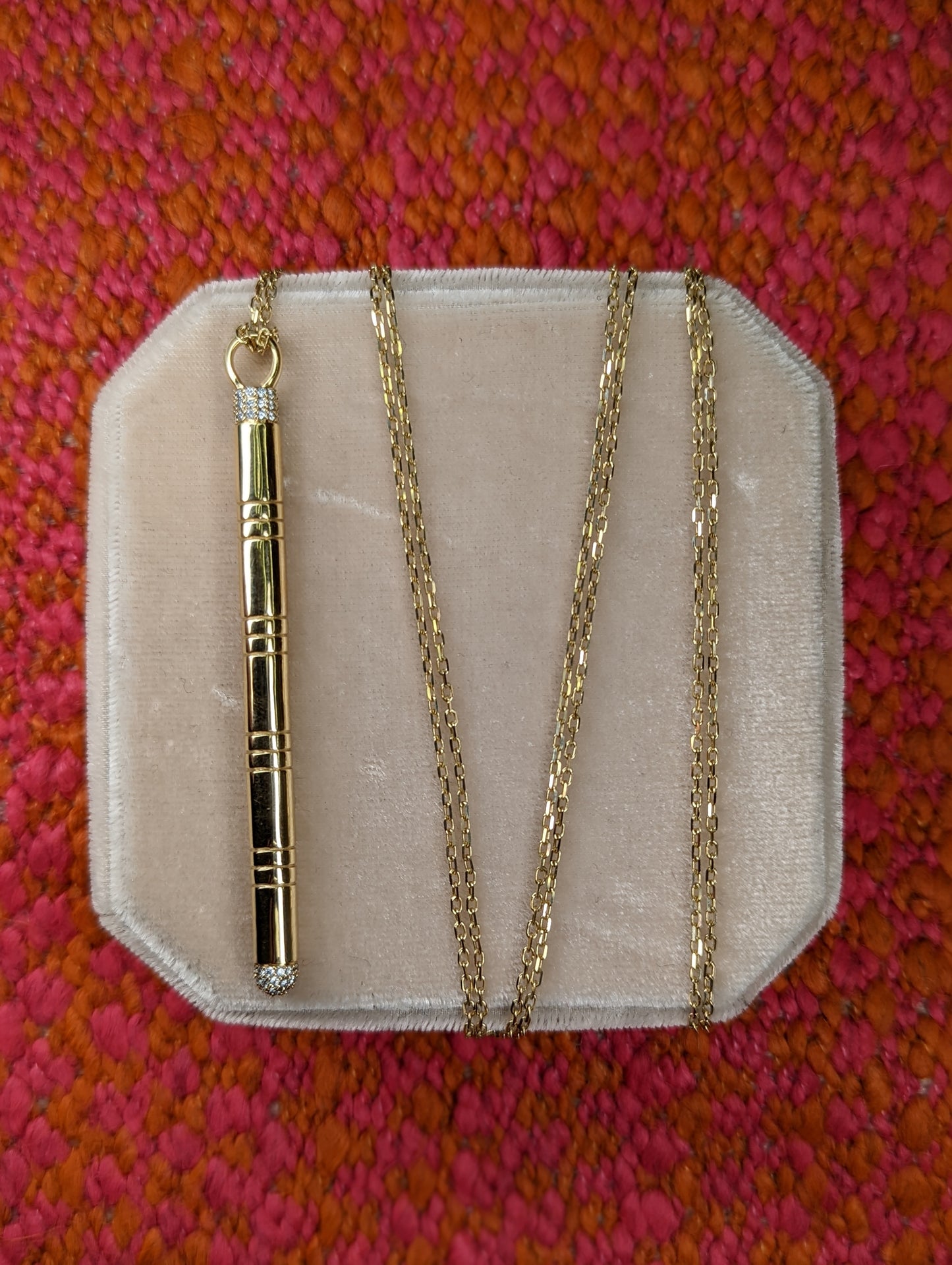 Crew Stick Pendant Necklace - Diamond
