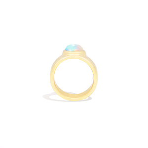 Found Cigar Band Ring - Opal