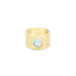 Found Cigar Band Ring - Opal