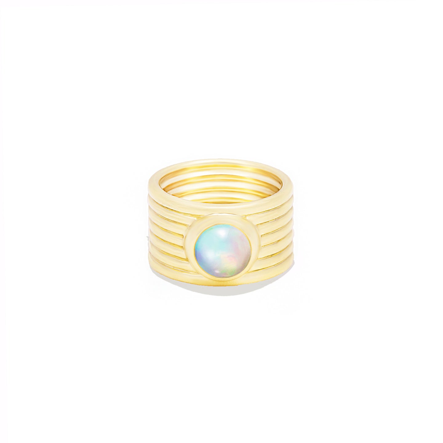Found Cigar Band Ring - Opal