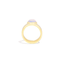Load image into Gallery viewer, Found Cigar Band Ring - Rainbow Moonstone
