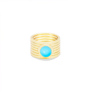 Found Cigar Band Ring - Turquoise