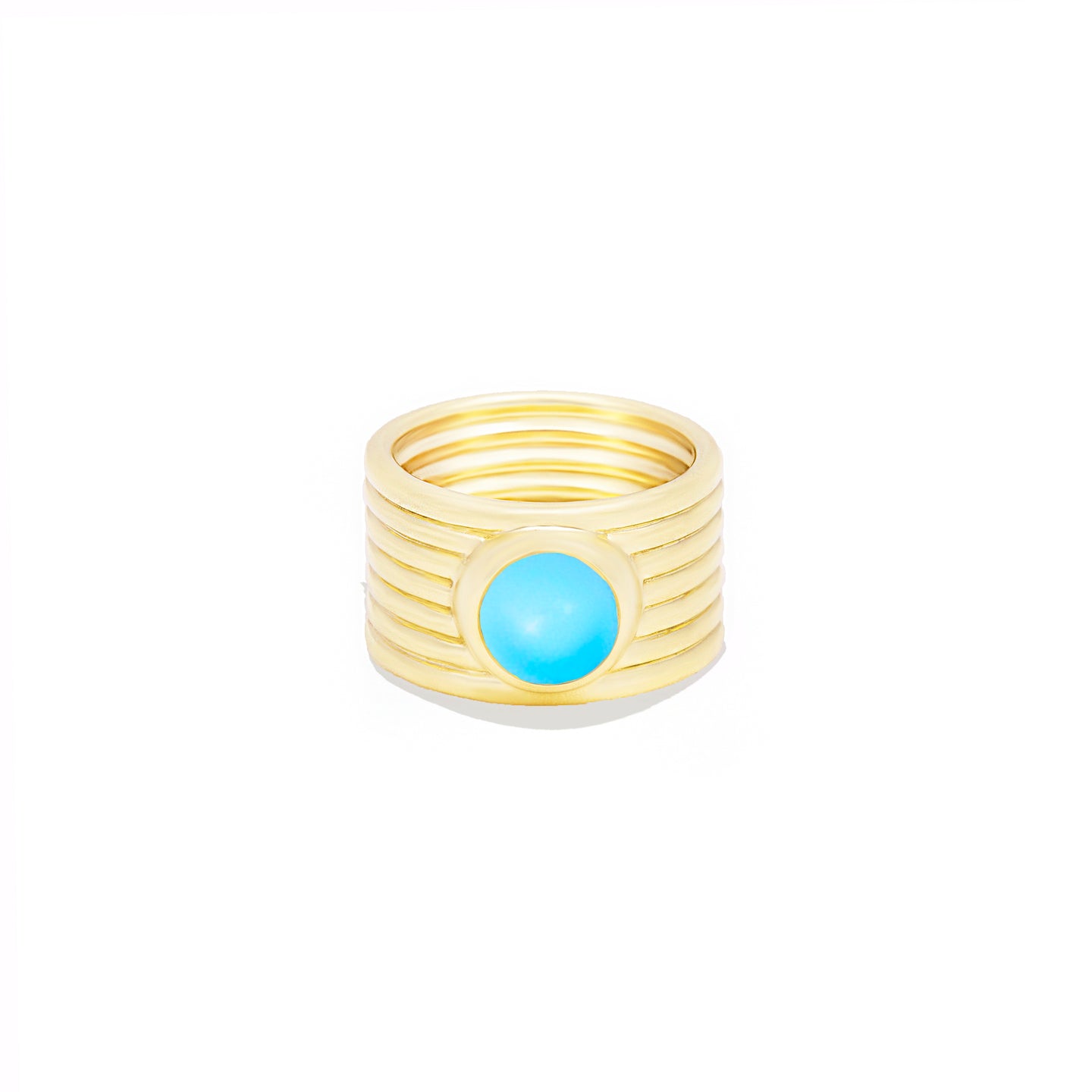 Found Cigar Band Ring - Turquoise