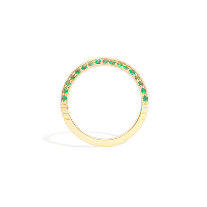 Crew Knife Edge Stacking Ring - Emerald