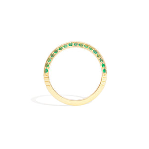The Crew Knife Edge Stacking Ring - Emerald